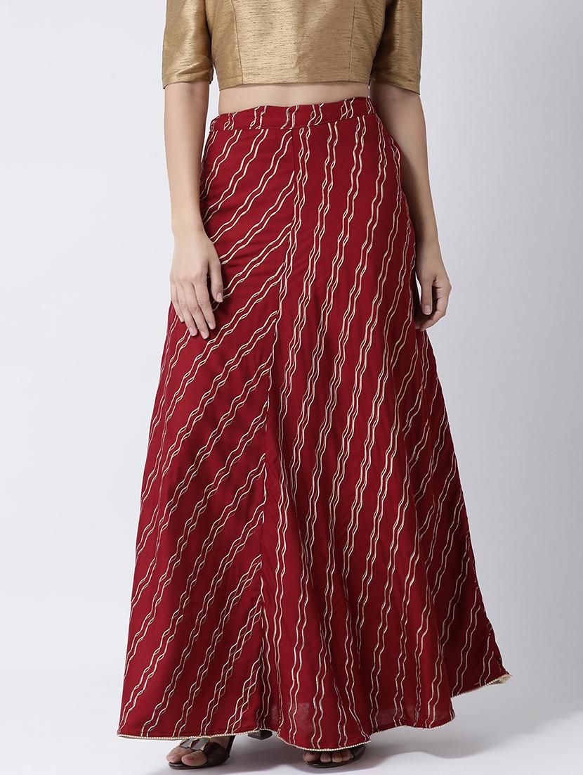 striped long skirt - 17410265 - Zoom Image - 1
