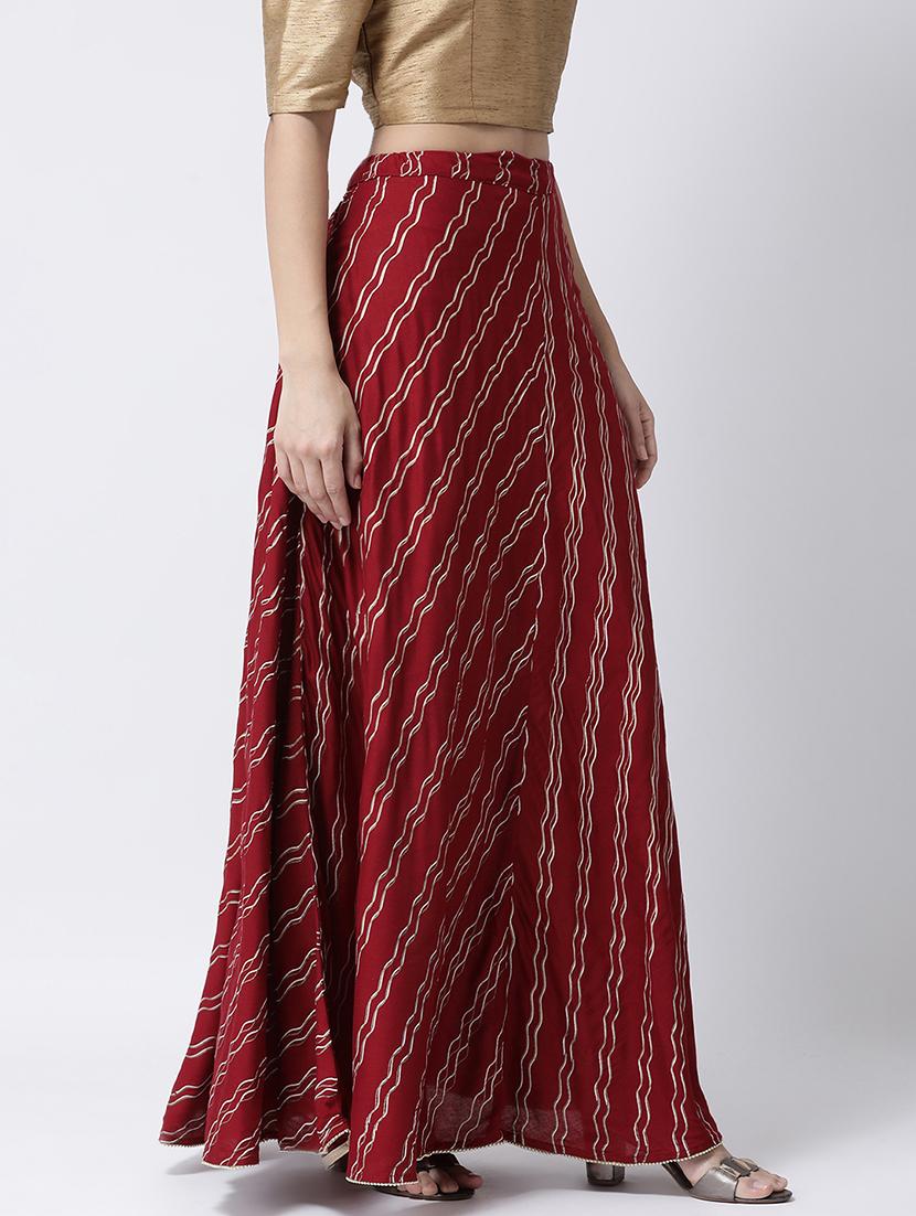 striped long skirt - 17410265 - Zoom Image - 2
