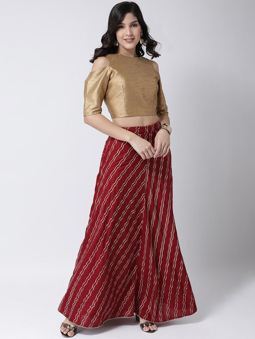 striped long skirt - 17410265 - Zoom Image - 4
