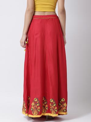 floral printed long skirt - 17410267 - Standard Image - 3
