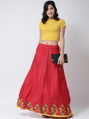 floral printed long skirt - 17410267 - Standard Image - 4