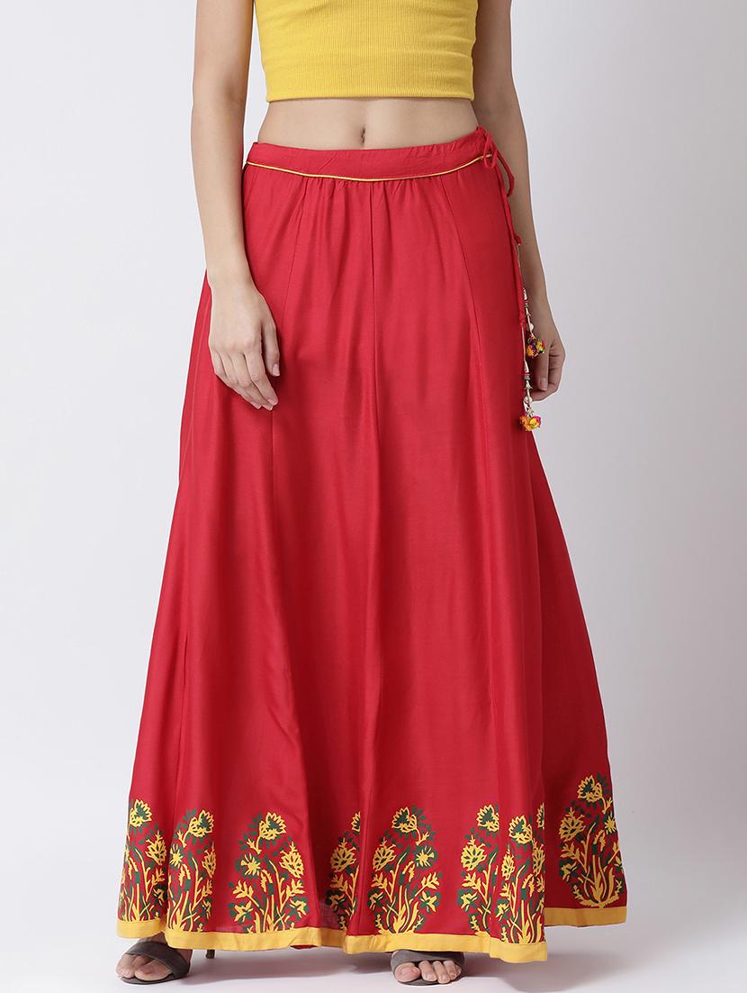 floral printed long skirt - 17410267 - Zoom Image - 1
