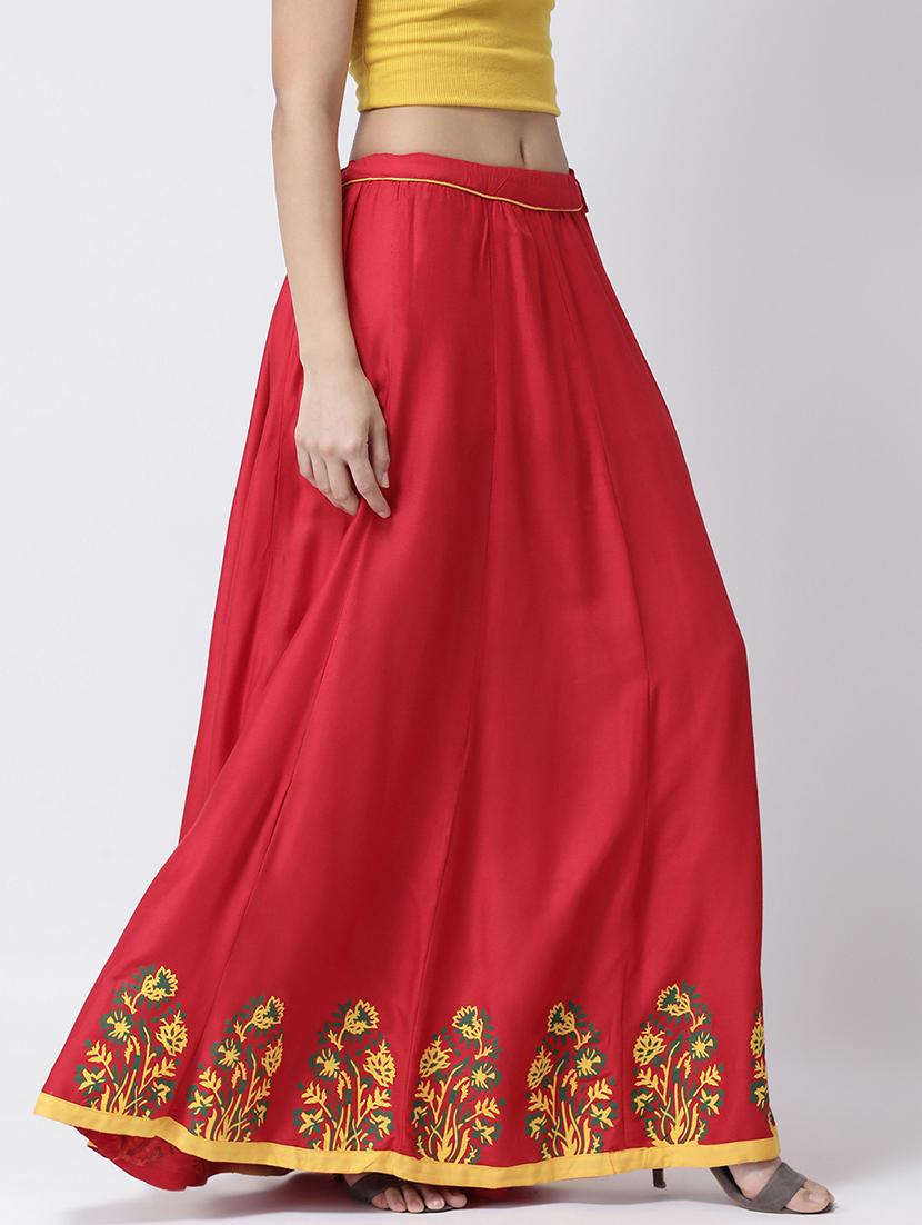 floral printed long skirt - 17410267 - Zoom Image - 2