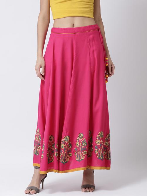 floral print long skirt - 17410268 - Standard Image - 1