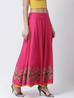 floral print long skirt - 17410268 - Standard Image - 2