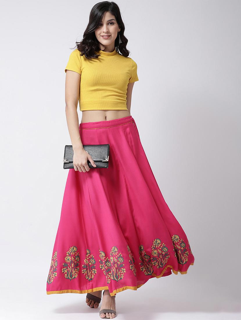 floral print long skirt - 17410268 - Zoom Image - 4