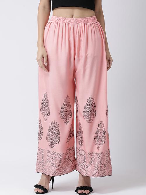 printed flared palazzo - 17410539 - Standard Image - 1