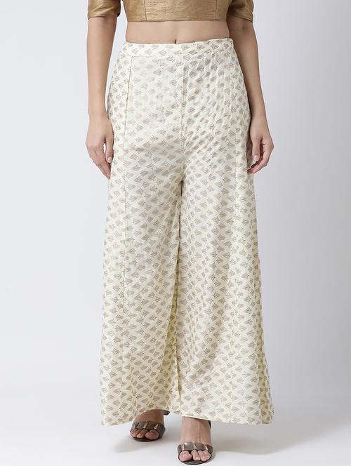 printed flared palazzo - 17410560 - Standard Image - 1