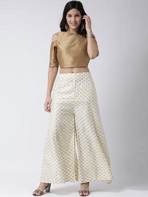printed flared palazzo - 17410560 - Standard Image - 4