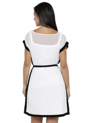 tie front printed a-line dress - 17410627 - Standard Image - 3