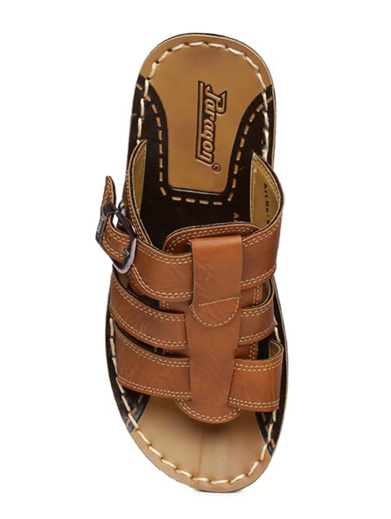 brown fabric slip on flip flops - 17411206 - Zoom Image - 4