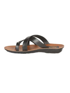 black fabric slip on slippers - 17411248 - Standard Image - 2