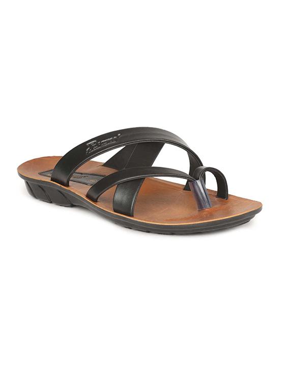 black fabric slip on slippers - 17411248 - Zoom Image - 1
