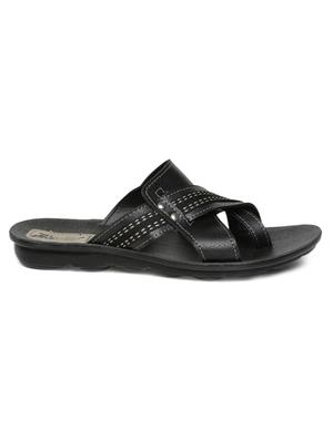 black fabric slip on slippers - 17411250 - Standard Image - 2