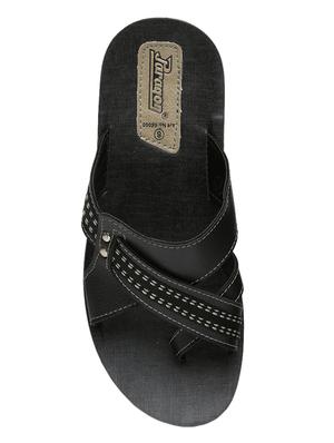 black fabric slip on slippers - 17411250 - Standard Image - 4