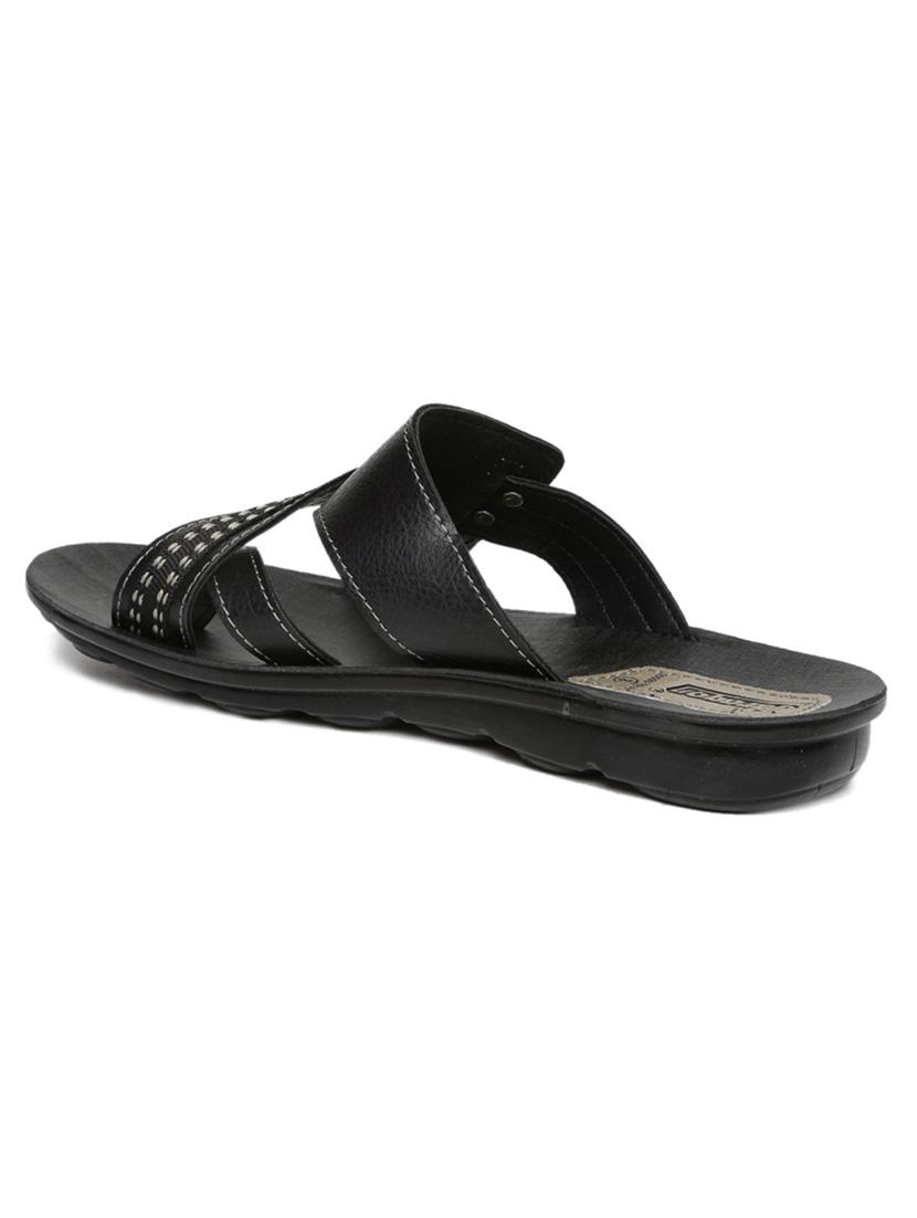 black fabric slip on slippers - 17411250 - Zoom Image - 3