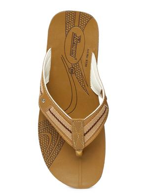 brown fabric slip on slippers - 17411271 - Standard Image - 4