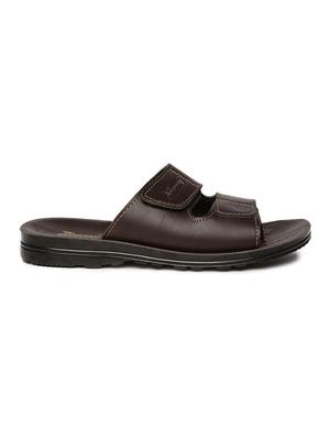 brown fabric slip on slippers - 17411289 - Standard Image - 2