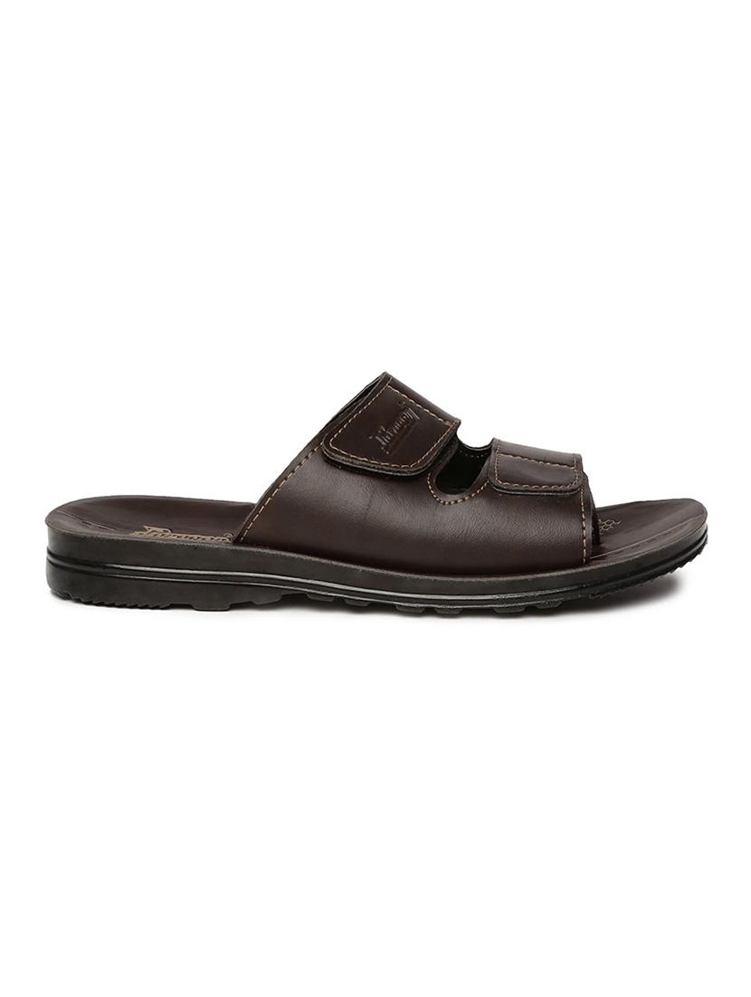 brown fabric slip on slippers - 17411289 - Zoom Image - 2