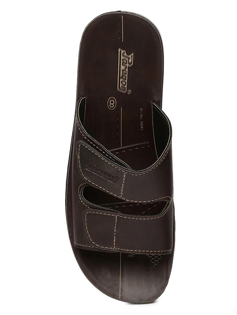 brown fabric slip on slippers - 17411289 - Zoom Image - 4
