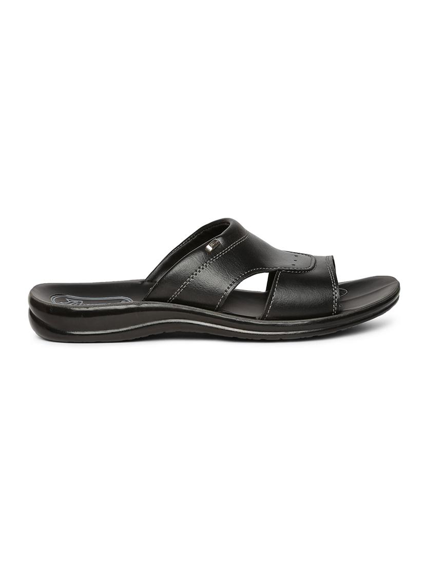 black fabric slip on flip flops - 17411294 - Zoom Image - 2