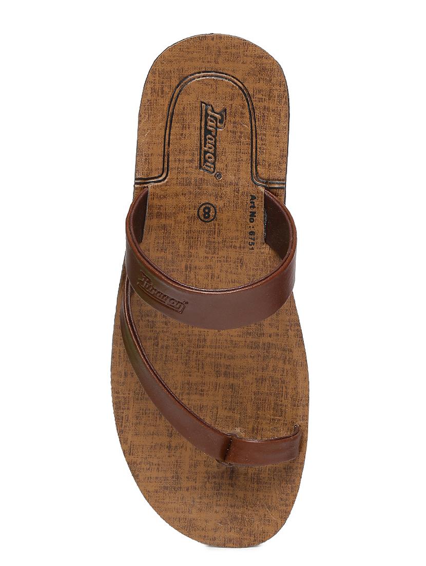 brown fabric slip on slippers - 17411321 - Zoom Image - 4
