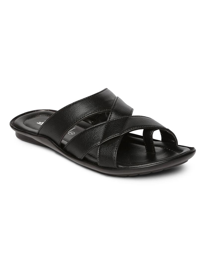 black fabric slip on slippers - 17411332 - Zoom Image - 1