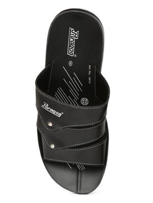 black fabric slip on slippers - 17411337 - Standard Image - 4