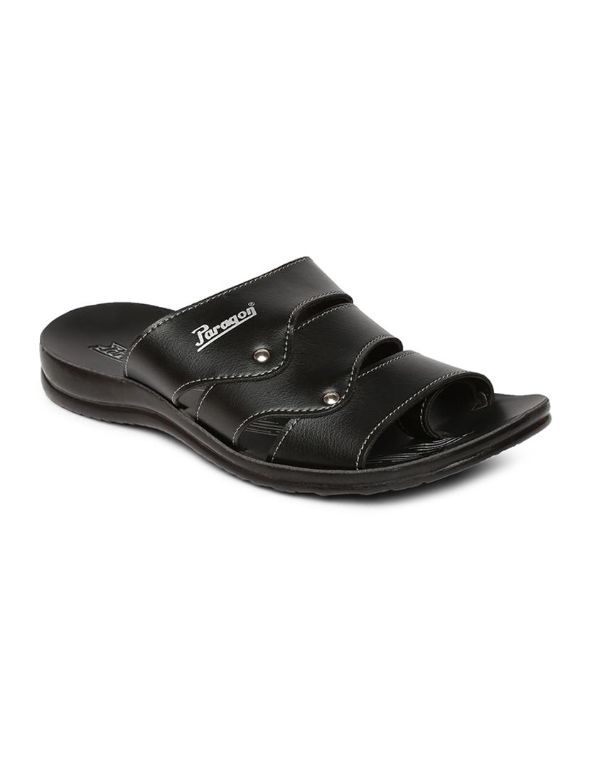 black fabric slip on slippers - 17411337 - Zoom Image - 1