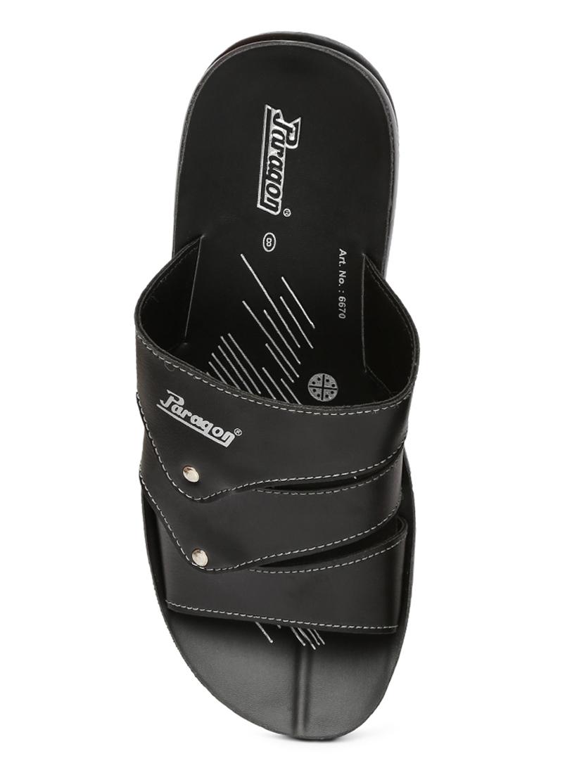 black fabric slip on slippers - 17411337 - Zoom Image - 4