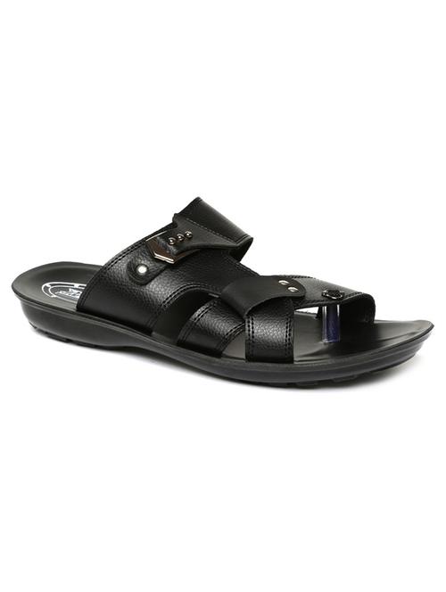 black fabric slip on slippers - 17411350 - Standard Image - 1