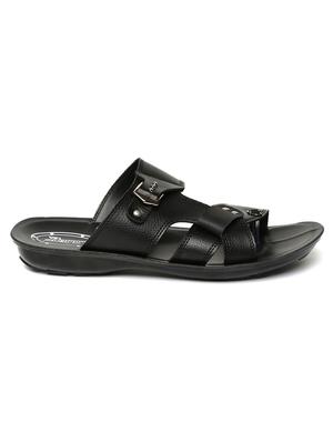 black fabric slip on slippers - 17411350 - Standard Image - 2