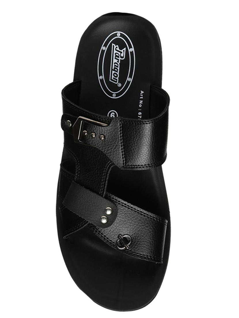 black fabric slip on slippers - 17411350 - Zoom Image - 3