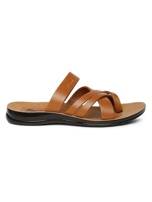brown fabric slip on slippers - 17411359 - Standard Image - 2