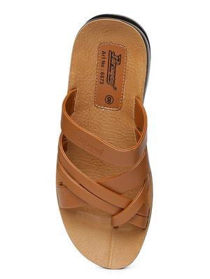 brown fabric slip on slippers - 17411359 - Standard Image - 4