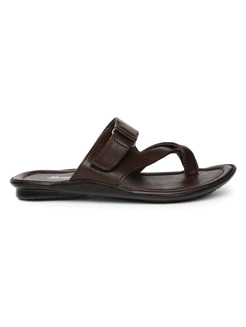 brown fabric slip on slippers - 17411361 - Zoom Image - 2