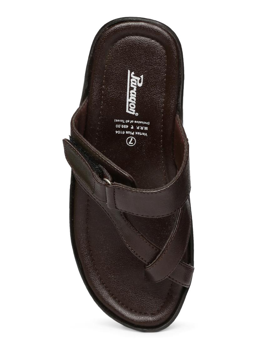 brown fabric slip on slippers - 17411361 - Zoom Image - 4