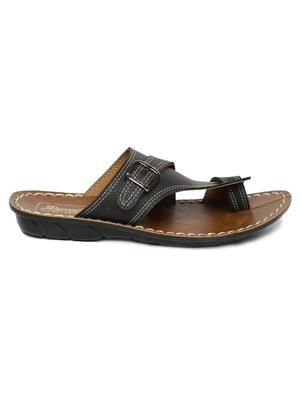 black fabric slip on slippers - 17411362 - Standard Image - 2