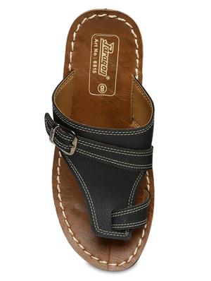 black fabric slip on slippers - 17411362 - Standard Image - 4