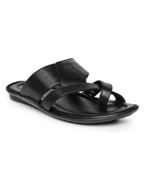 black fabric slip on slippers - 17411365 - Standard Image - 1