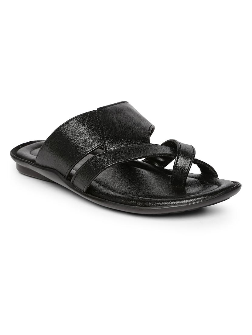 black fabric slip on slippers - 17411365 - Zoom Image - 1