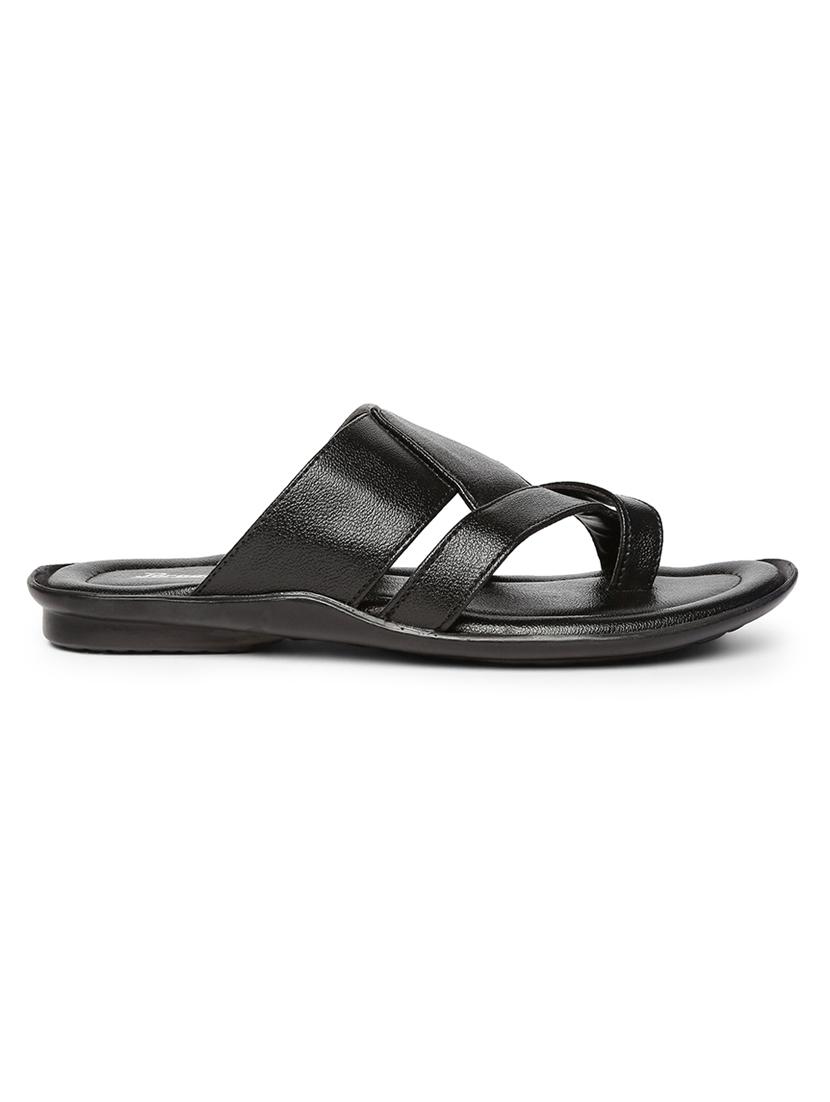 black fabric slip on slippers - 17411365 - Zoom Image - 2
