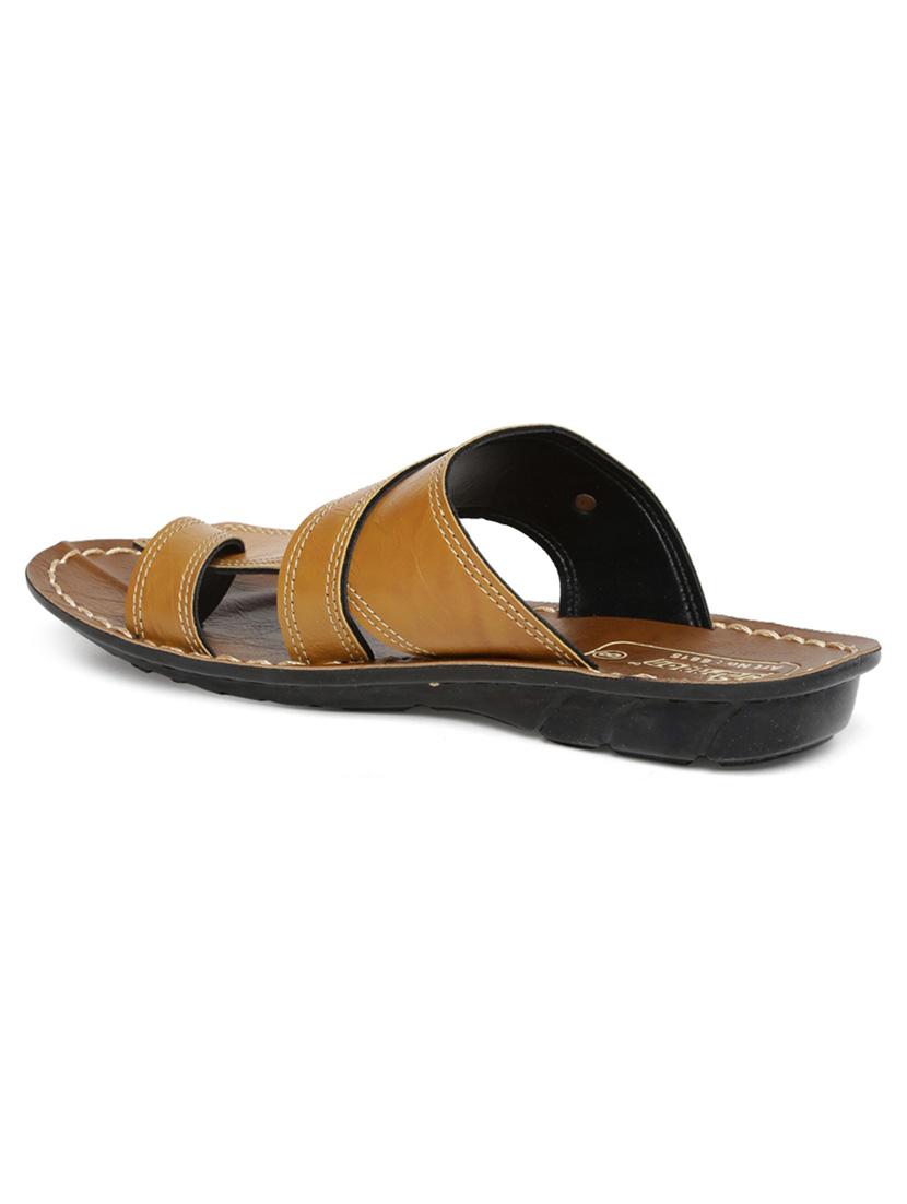 tan fabric slip on slippers - 17411366 - Zoom Image - 3