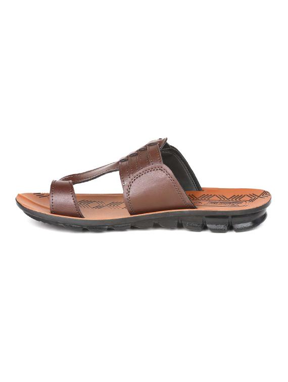 brown fabric slip on slippers - 17411368 - Zoom Image - 2