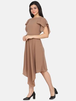 boat neck asymmetric dress - 17411408 - Standard Image - 2