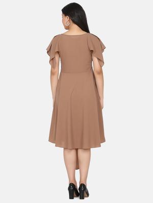boat neck asymmetric dress - 17411408 - Standard Image - 3