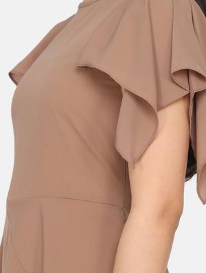 boat neck asymmetric dress - 17411408 - Standard Image - 5