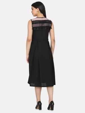 lace detail pleated dress - 17411412 - Standard Image - 3
