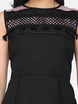 lace detail pleated dress - 17411412 - Standard Image - 5