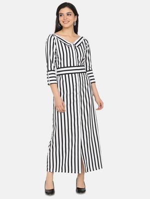 button up striped maxi dress - 17411420 - Standard Image - 2
